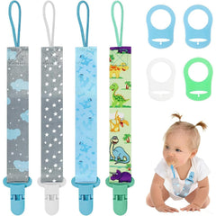Dooyilets baby-dummy-clip-pack keeps pacifiers secure and accessible.