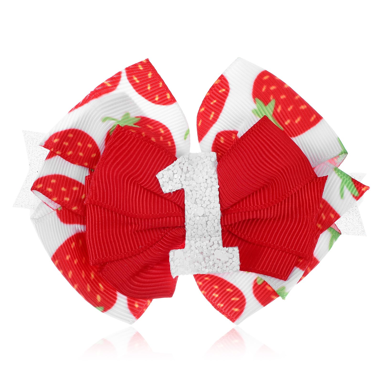 DOPENSPI Strawberry Bow Headband—soft elastic comfort for delicate baby hair and photo-ready moments.