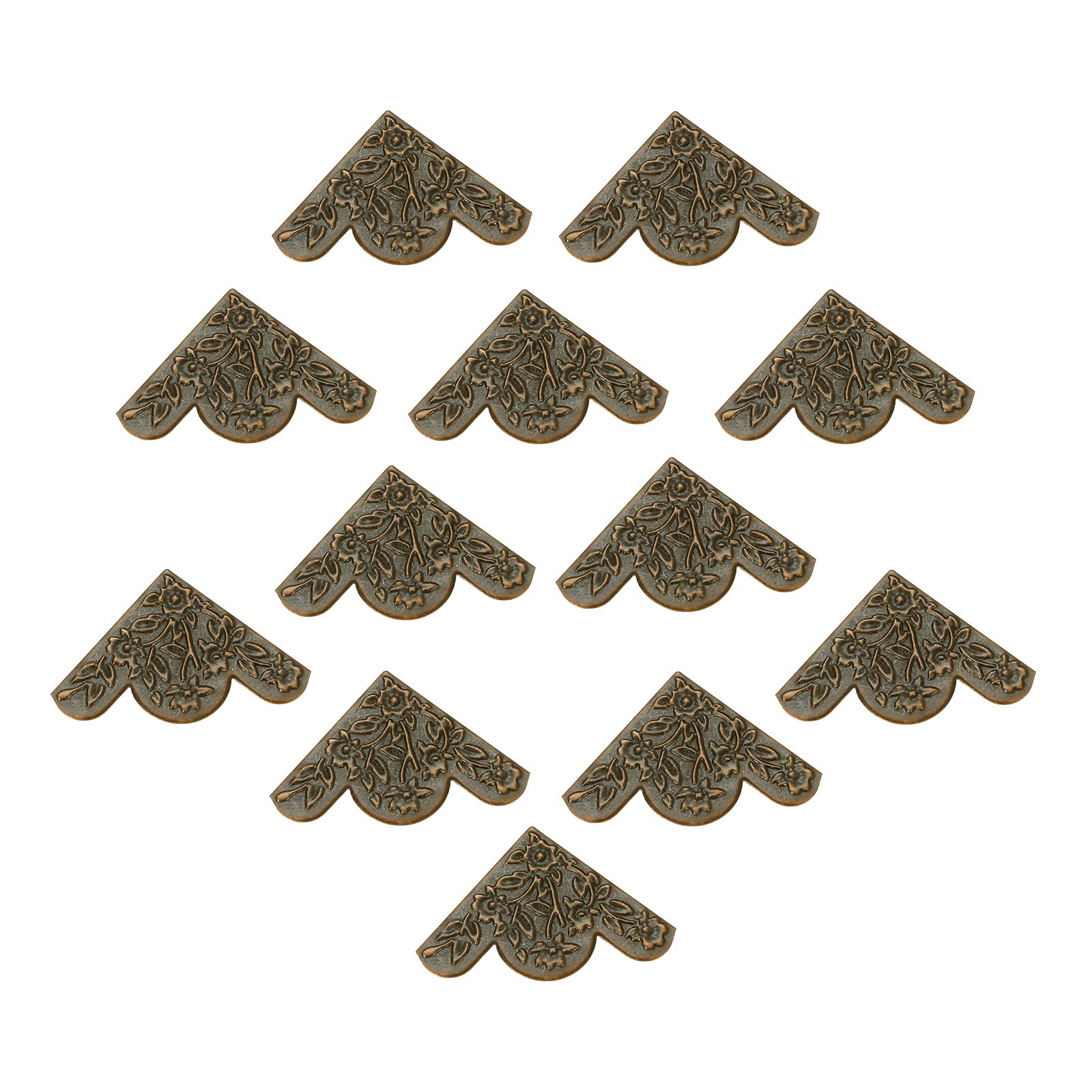Dophee red copper corner accents complement craft projects with durable, glue-on design.