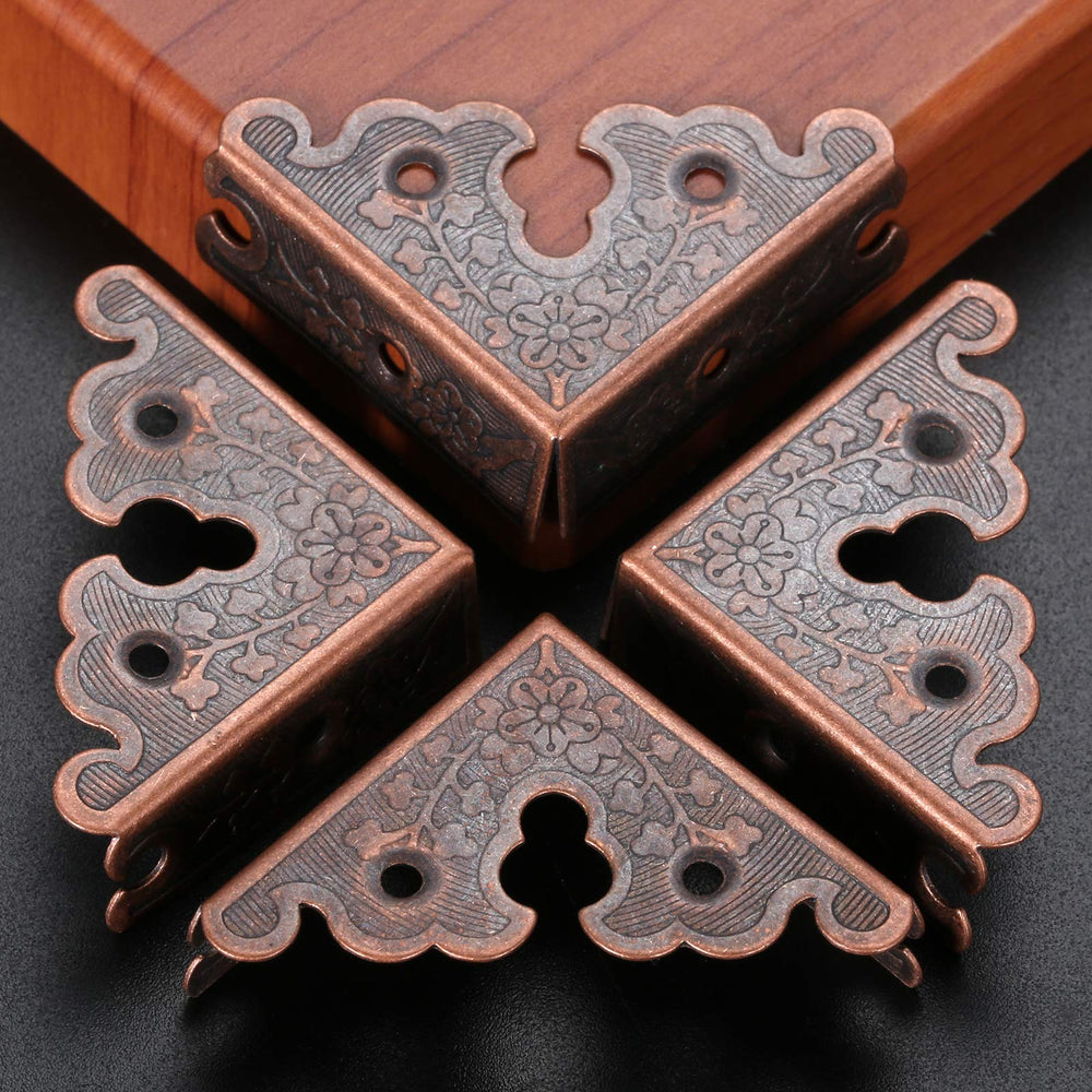 Dophee red copper corner protector with mounting screws for easy install.