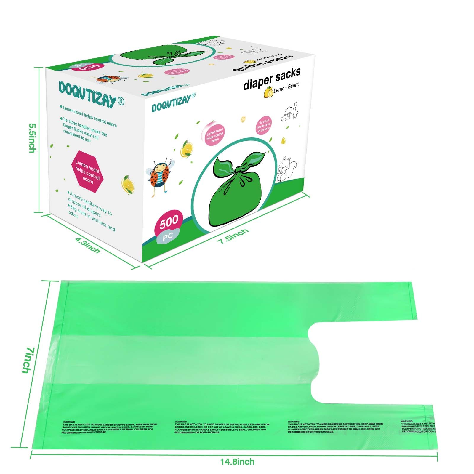 DOQVTIZAY versatile bags suit diapers, pet waste, travel, and household messes