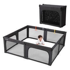 Dora dotey Doradotey playpen folded for compact storage and quick setup
