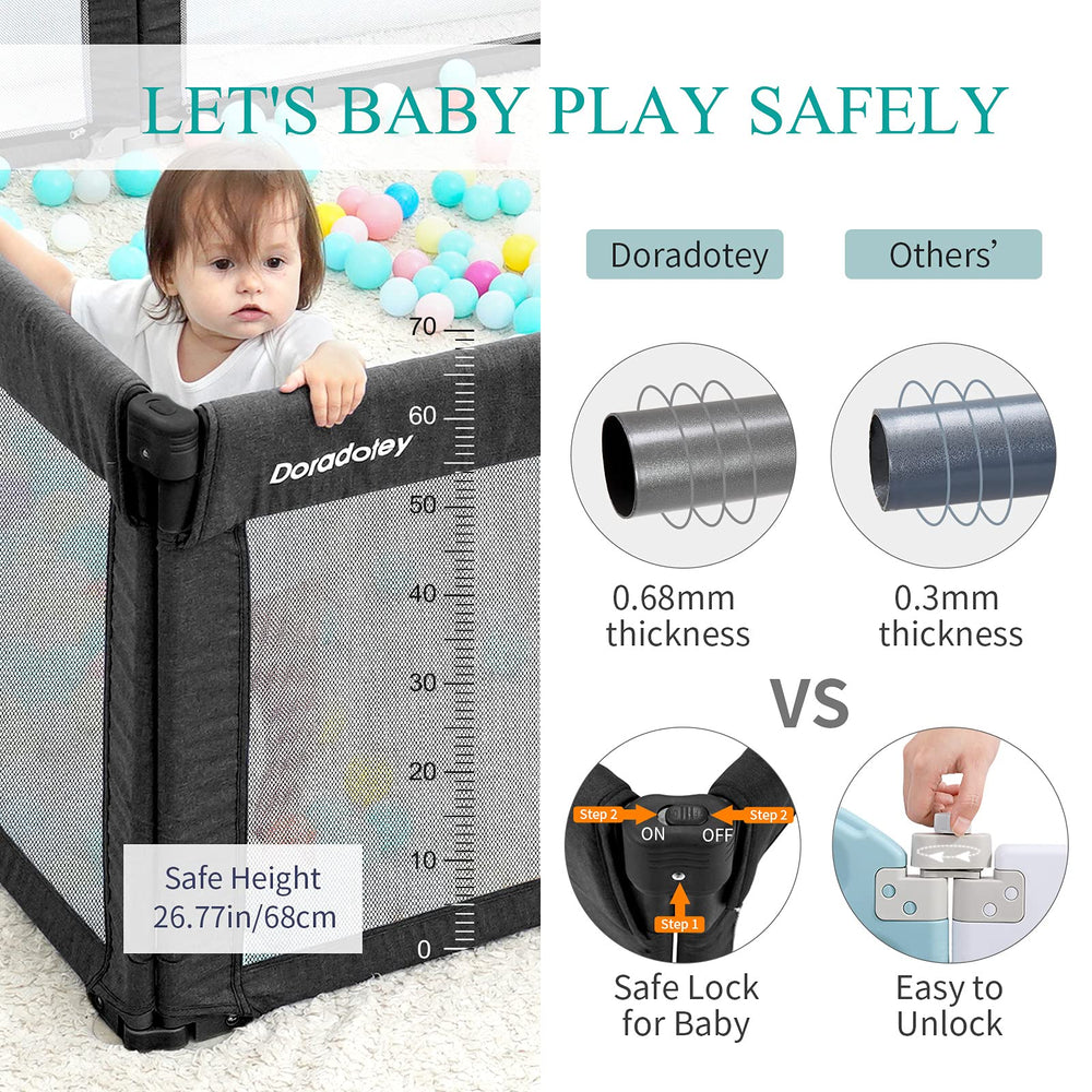 Dora dotey Doradotey playpen removable washable fabric panels for cleaning