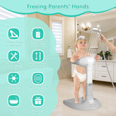 Dorabaliy baby shower stand anti-slip base keeps baby secure