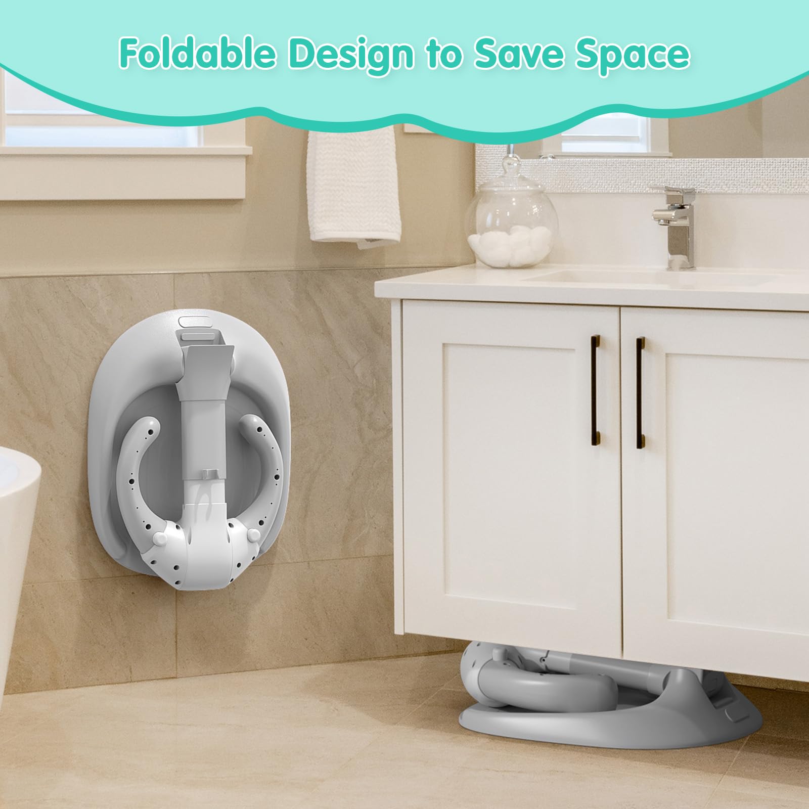 Dorabaliy baby shower stand with shower holder frees mom's hands
