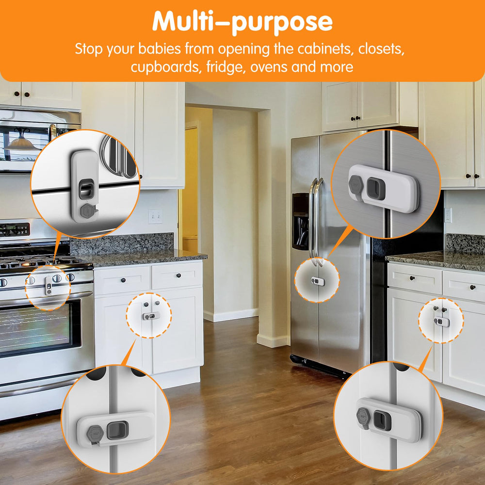 Dorabaliy easy-installation cabinet lock shown with no tools needed