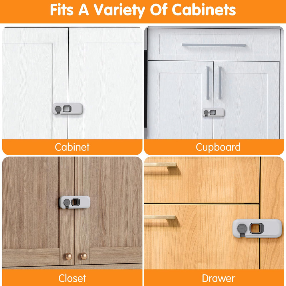 Dorabaliy one-handed-operation cabinet lock enables adults to access cabinets with one hand
