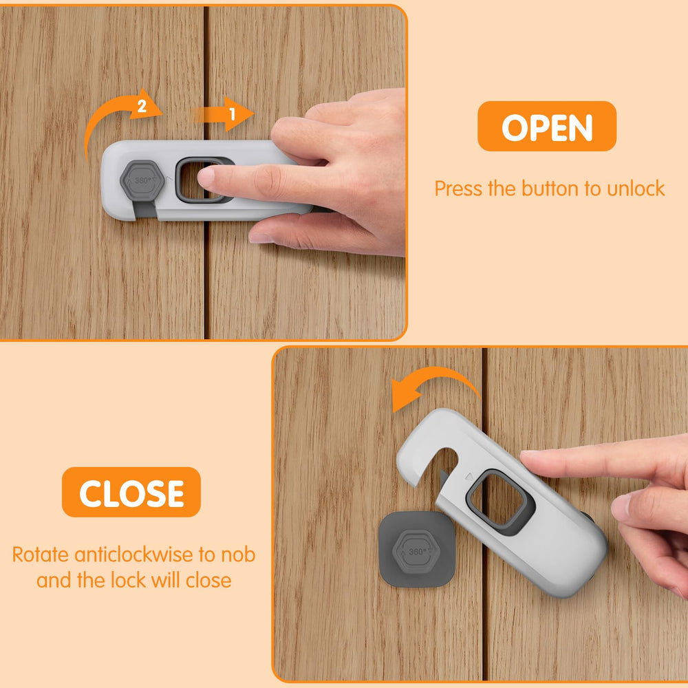 Dorabaliy removable cabinet lock suitable for fridge or oven areas with flexible placement