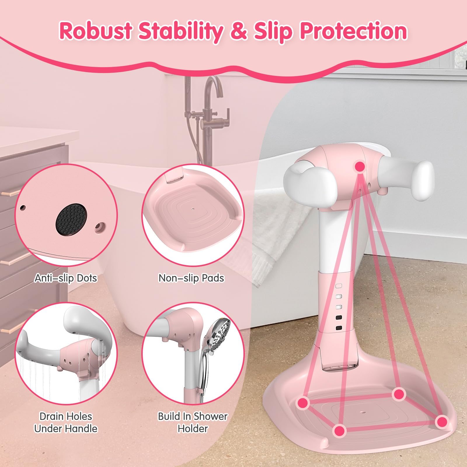 Dorabaliy travel-friendly foldable bath stand fits home or on the go