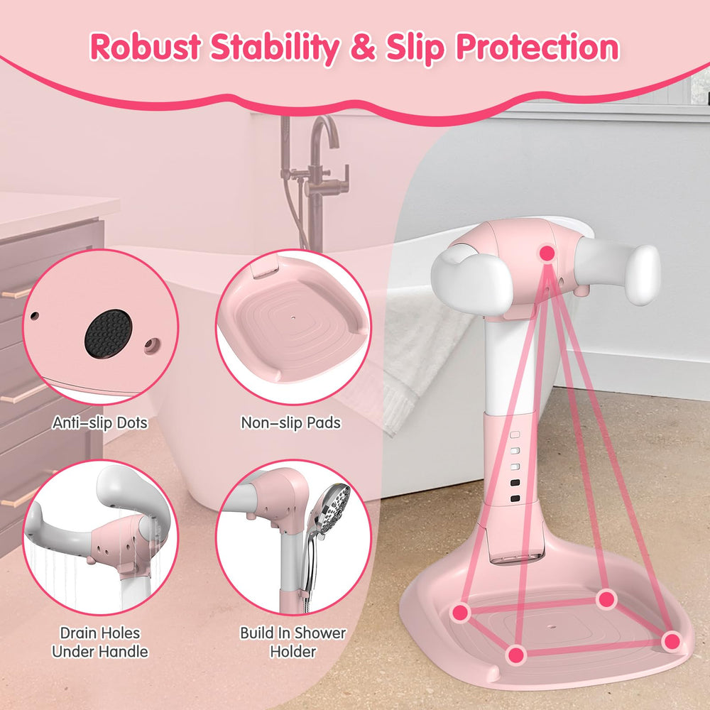 Dorabaliy travel-friendly foldable bath stand fits home or on the go