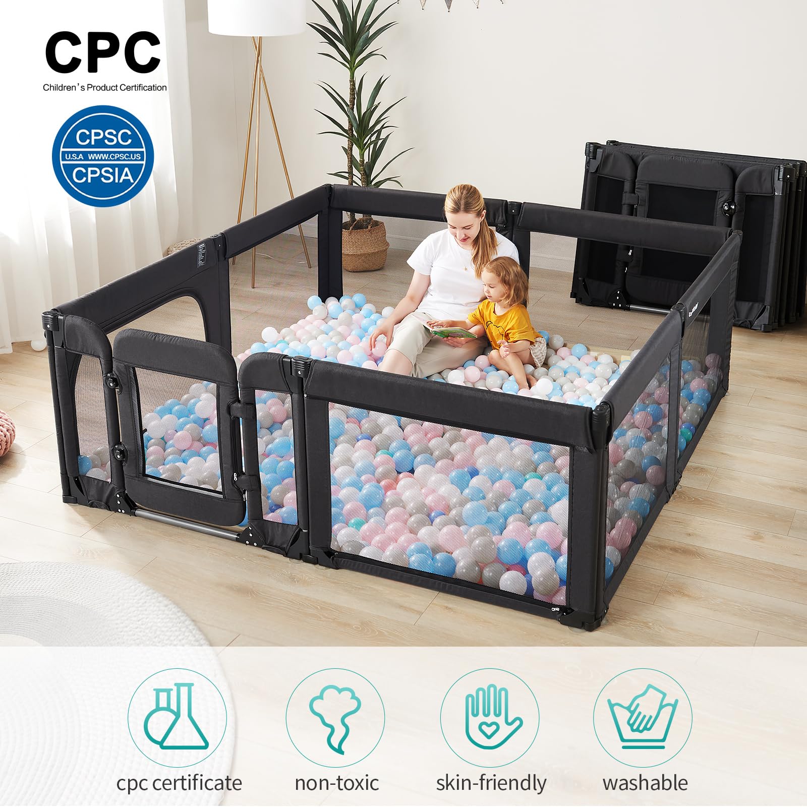 Dora Dotey playpen 360-degree vision mesh for visibility