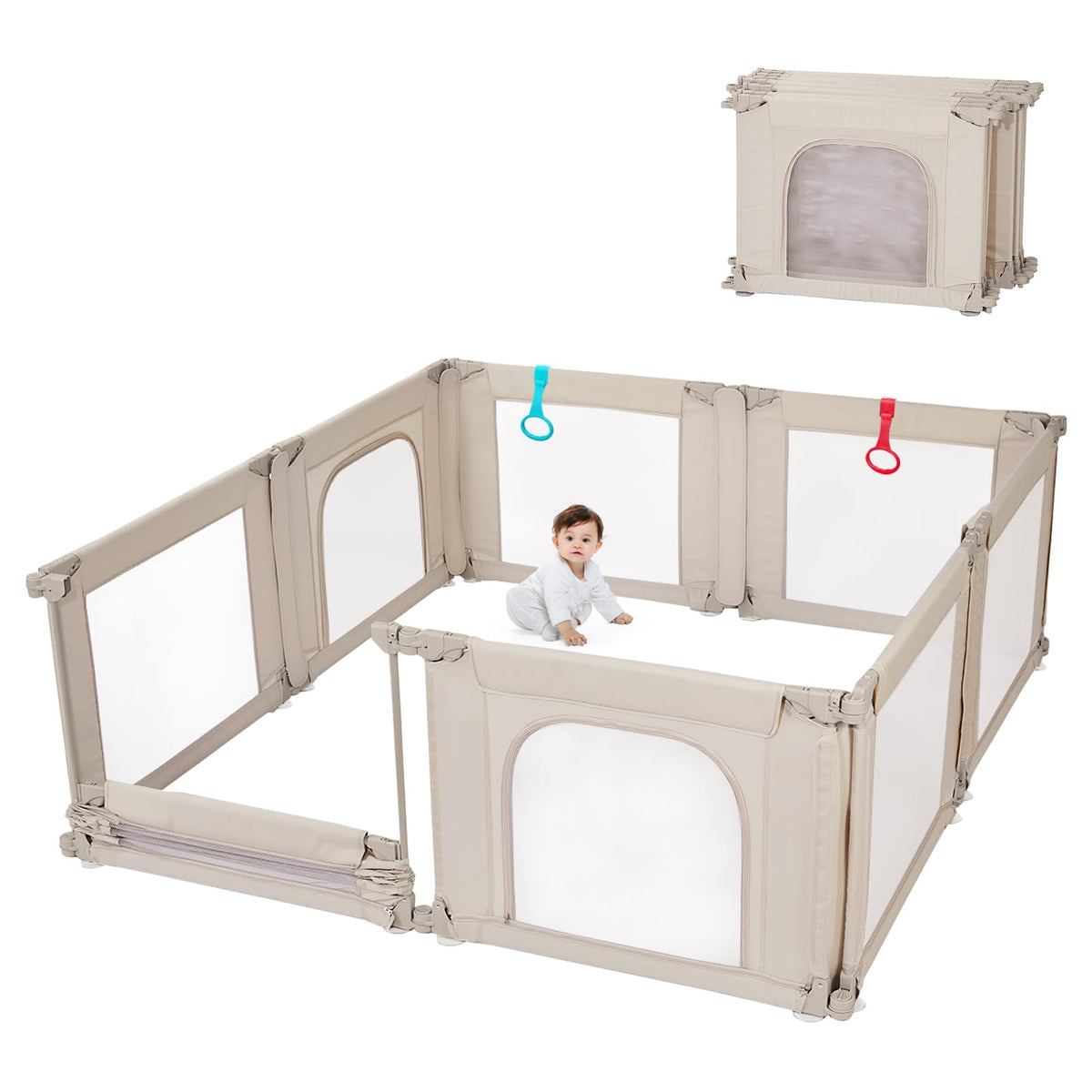 Dora dotey Doradotey baby playpen foldable design offers space-saving setup for busy homes