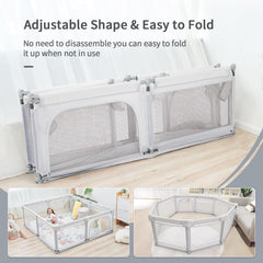 Dora dotey playpen-adjustable-shape demonstrates flexible layout for tight spaces