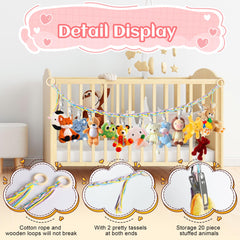 Dorblely stuffed-animal-hammock metal clips secure plush toys for long-term use