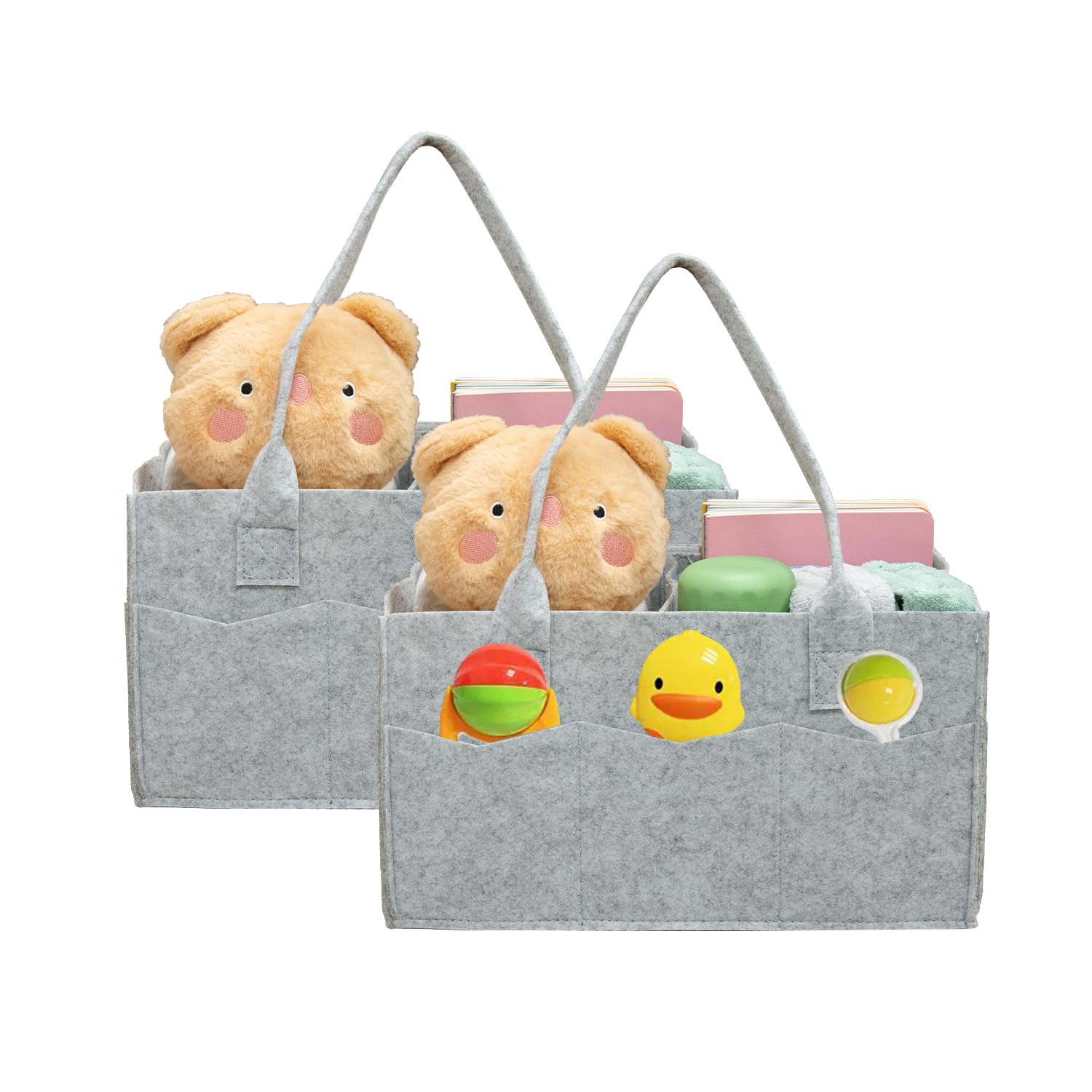 Ｄｏｒｃｙ diaper organizer gray size 13x9x7 fits essentials.