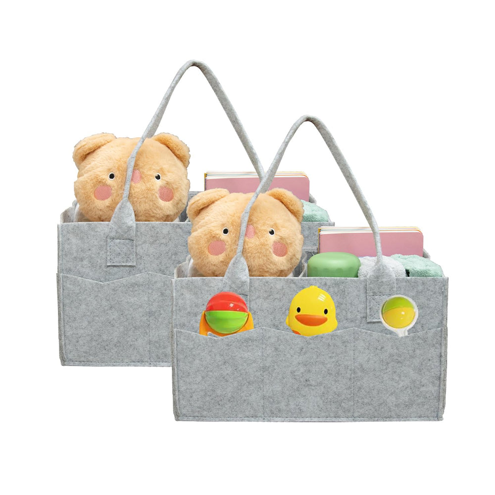 Ｄｏｒｃｙ diaper organizer gray size 13x9x7 fits essentials.