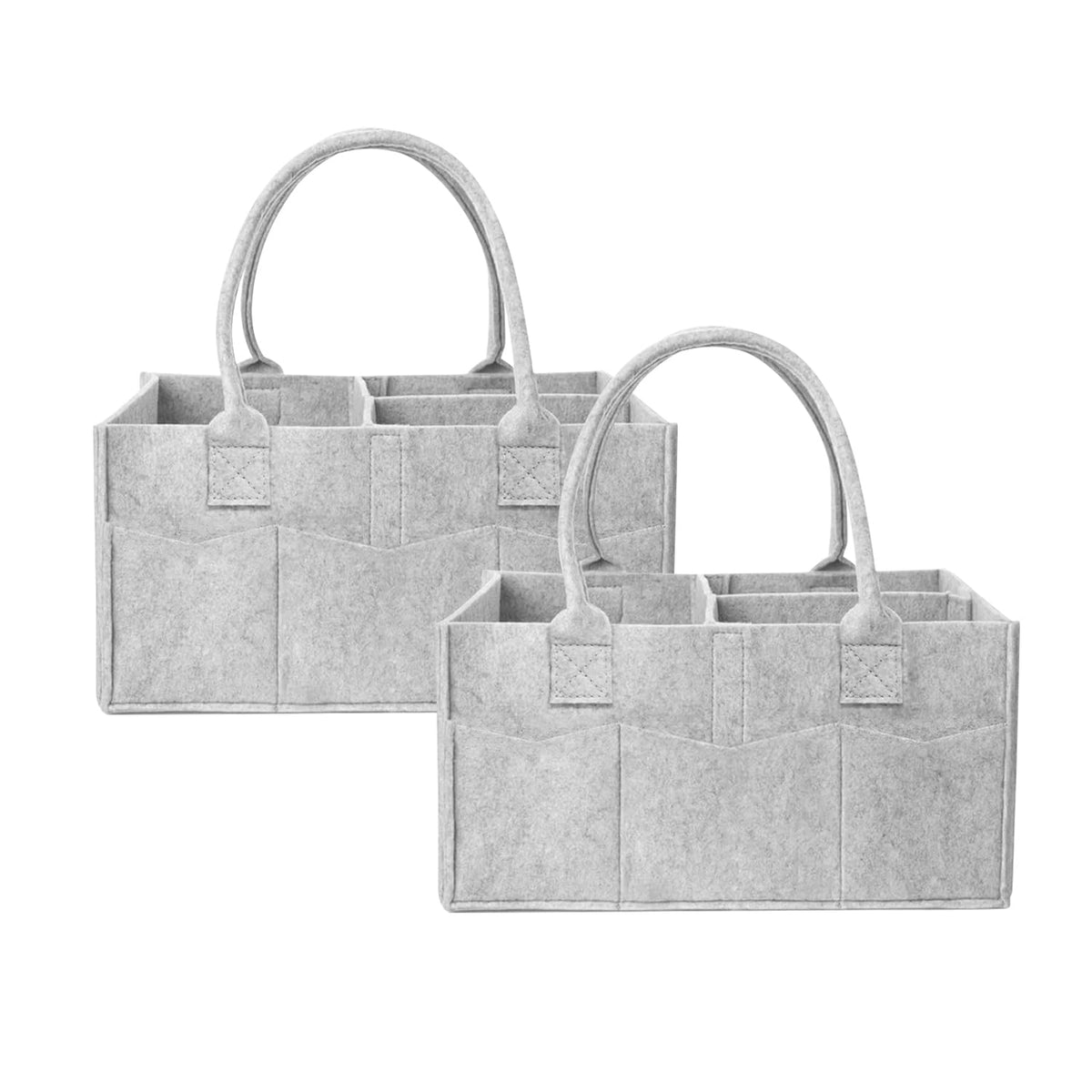 Ｄｏｒｃｙ diaper organizer gray foldable with dividers for easy diaper storage.