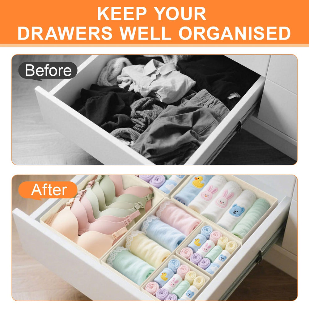 Dorisun drawer organizer underwear section highlighting soft materials and durable panels.