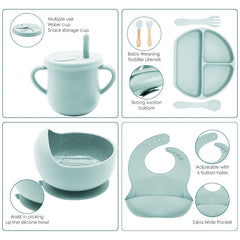 Dormlony adjustable bib with food catcher catches spills for cleaner outfits