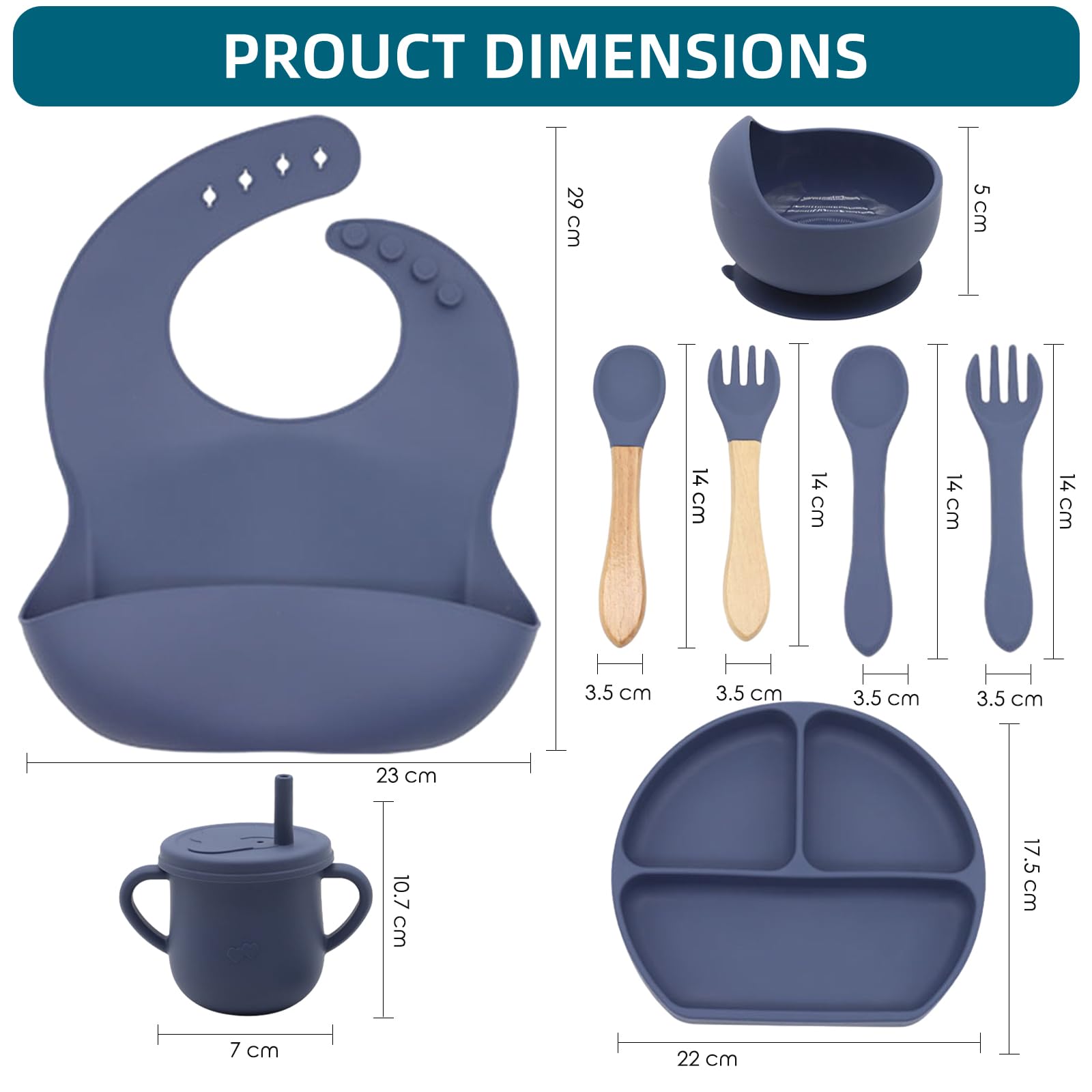 Dormlony suction bowl with deep edges helps easy scooping during mealtime.