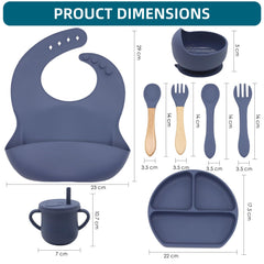 Dormlony suction bowl with deep edges helps easy scooping during mealtime.