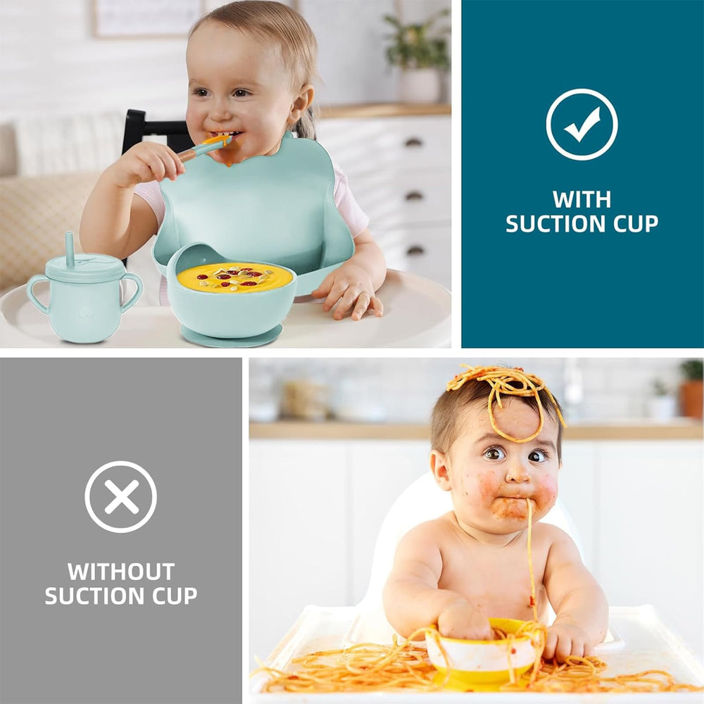 Dormlony spoons and forks with soft grips aid tiny hands