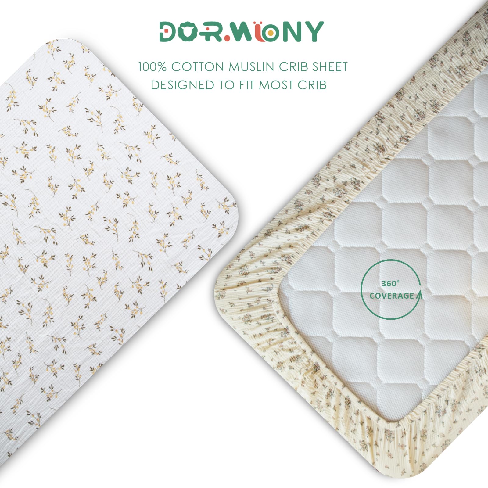 Dormlony ultra-soft muslin close-up shows gentle fabric texture
