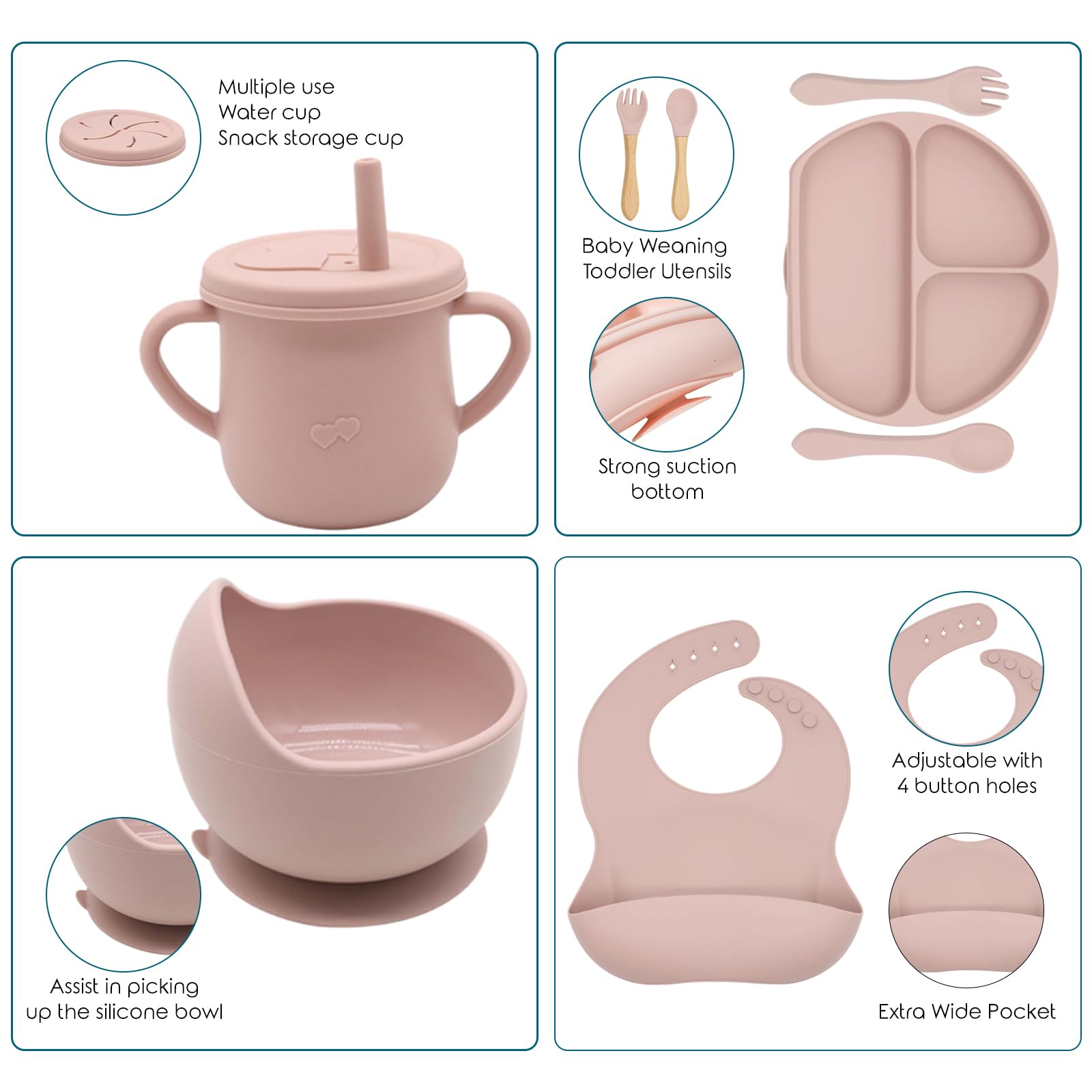 Dormlony pink sippy cup supports independent drinking during meals