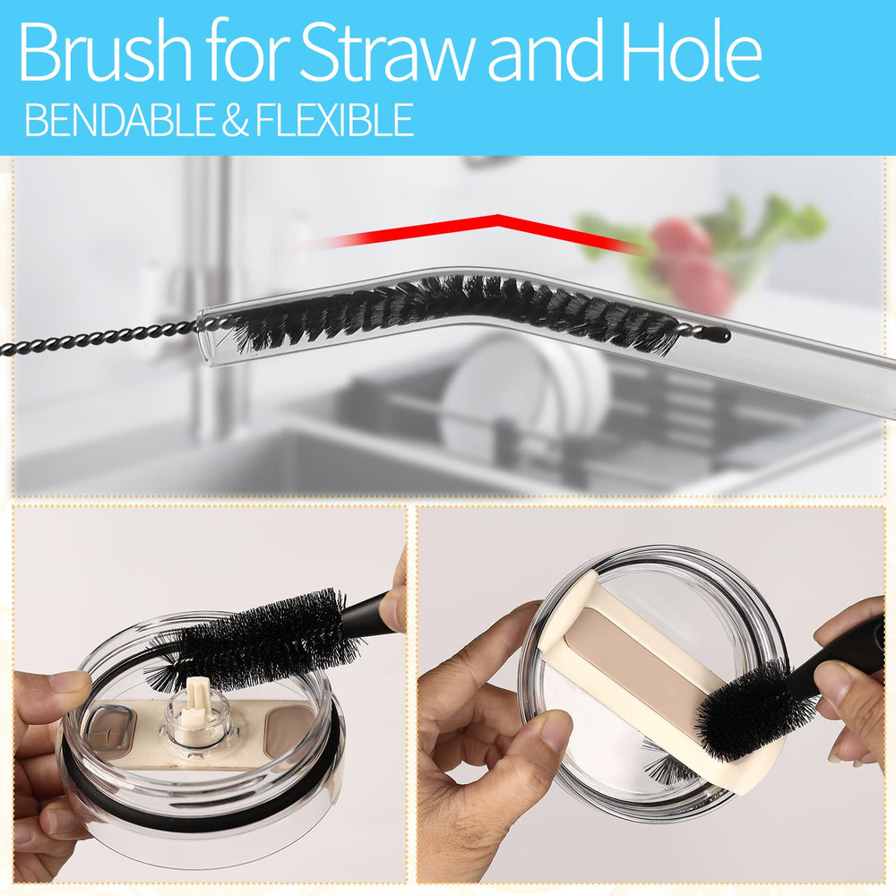 Dosanlues lid brush highlights the 4-in-1 spiral and U-shaped cleaners