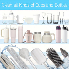 Dosanlues long-handle silicone bottle brush reaching deep inside