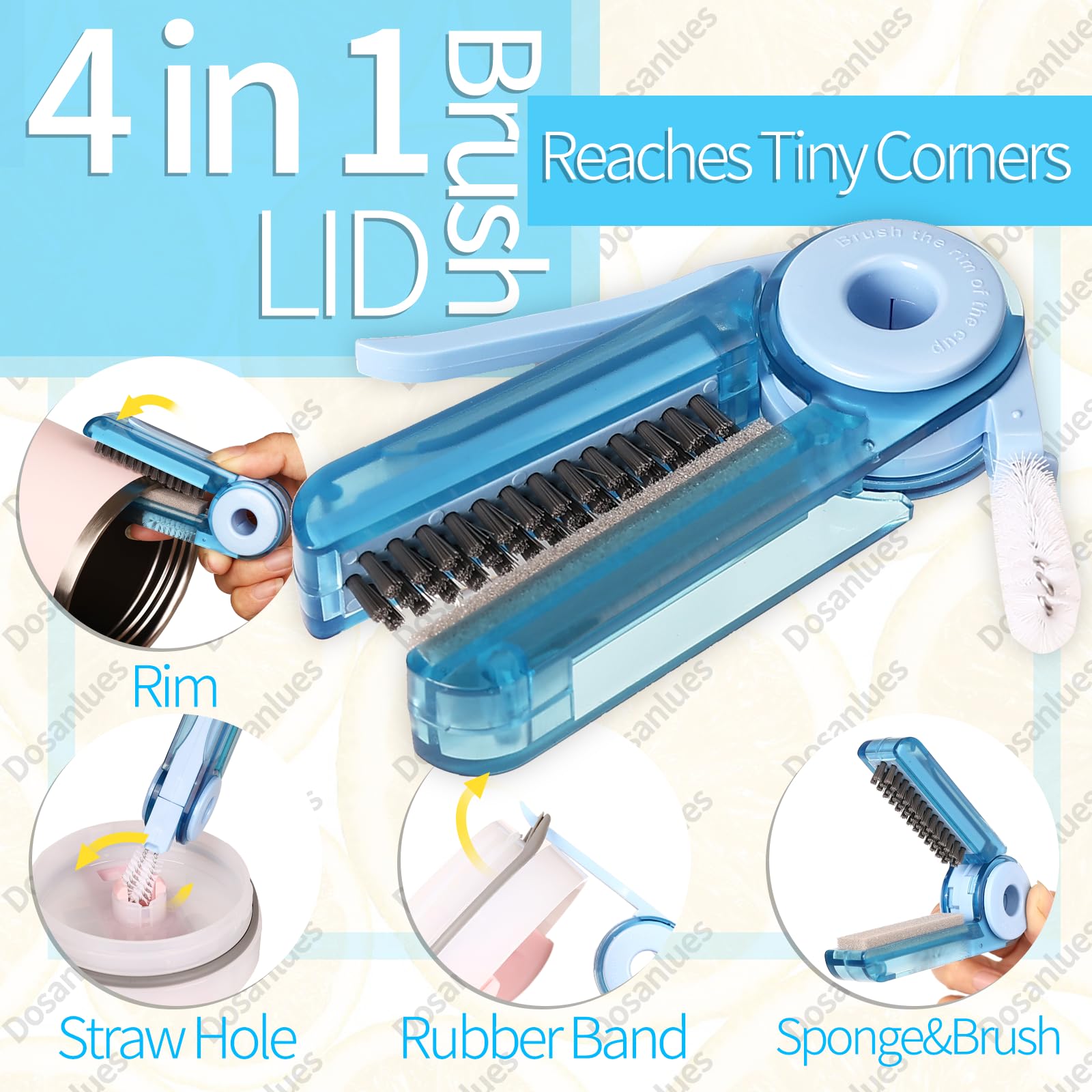 Dosanlues straw brushes 12in pair for reusable straw cleaning