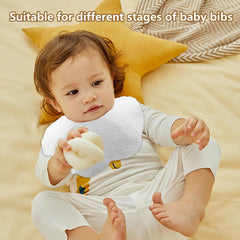 DOSMINE Baby Bibs four-layer muslin design enhances absorbency for daily use.