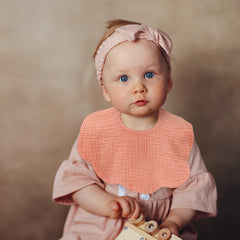 DOSMINE Baby Bibs Muslin 10Pack blue multi-colors demonstrates versatile styling for any outfit.
