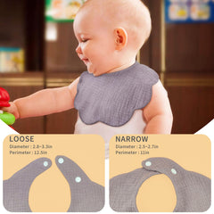 DOSMINE baby bibs muslin 8-pack adjustable snap closures ensure secure fit through growth spurts