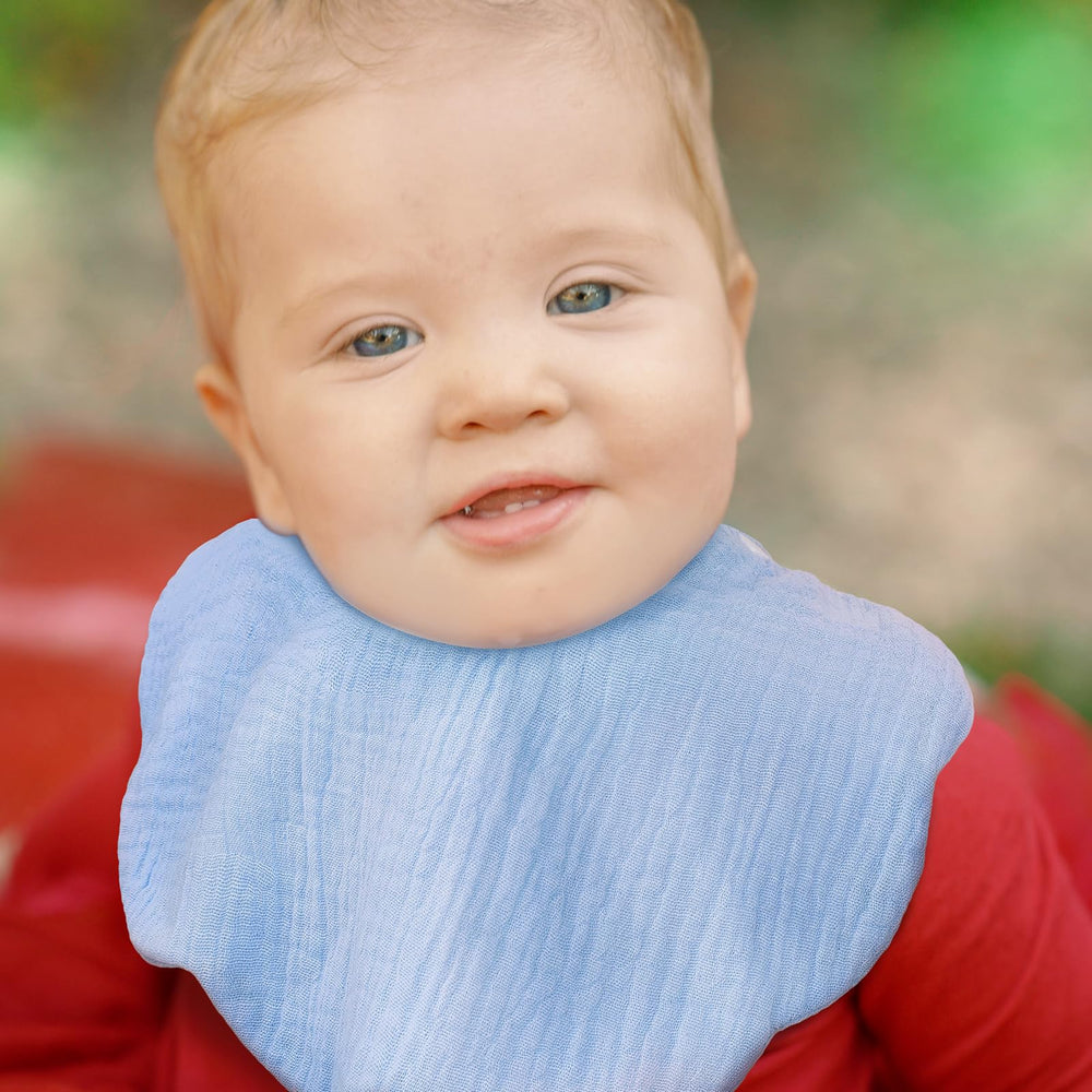DOSMINE baby bibs muslin 8-pack gentle breathable fabric keeps skin comfortable during meals