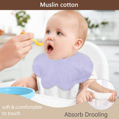 DOSMINE bib worn by baby during drool and mealtime to protect outfits.