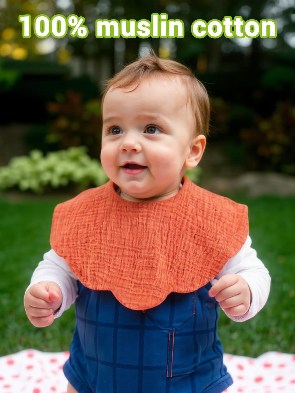 DOSMINE Baby Drool Bibs organic-cotton ensure soft touch and gentle skin contact