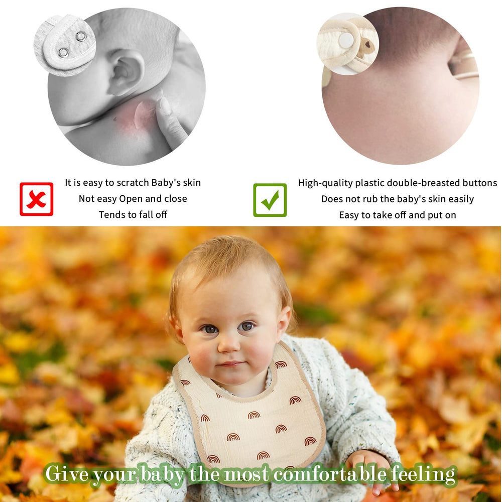 DOSMINE neutral-pattern bibs suit boys and girls during feeding and drool