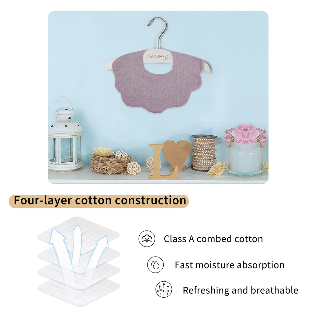 DOSMINE muslin baby bib red 6-pack designs shows versatile outfits for boys and girls