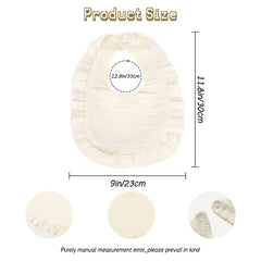 DOSMINE muslin baby bib with snap closure demonstrates quick on/off fit.