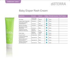 doTERRA Baby Diaper Rash Cream close-up texture showing shea butter richness for skin softness.