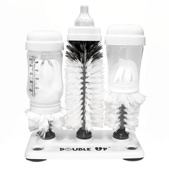 Double Up Bottle Brush dual-wash setup simplifies cleaning two bottles at once