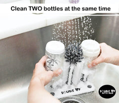 Double Up suction-base shows stable cleaning surface for bottles