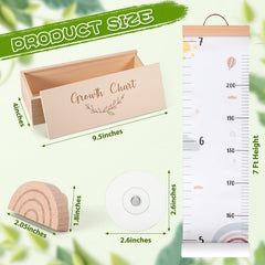 DoubleFill wooden keepsake box securely stores cherished height marks.