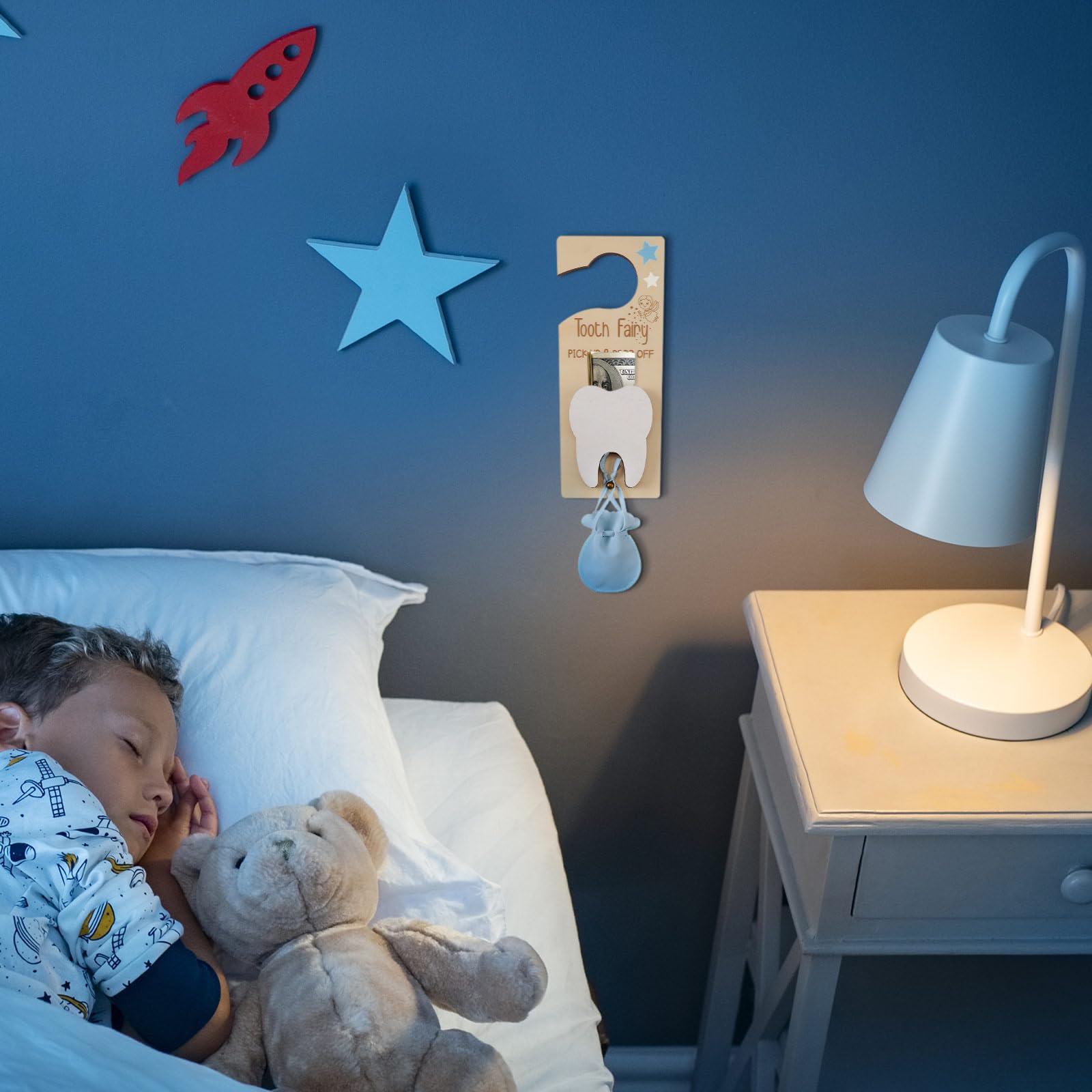 DoubleFill tooth fairy room decor blue in a child’s space