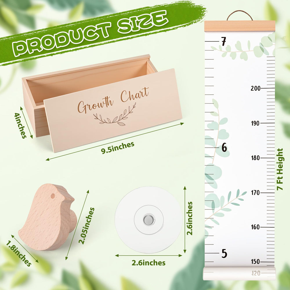 DoubleFill wooden storage box provides neat keepsake storage for height marks