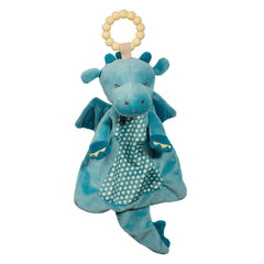 Douglas Baby Demitri Dragon Teether plush with silicone ring offers soothing teething relief for infants.