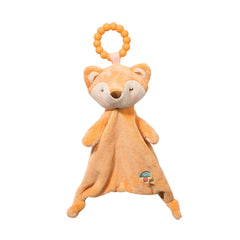 Douglas Baby Fox Teether Plush Toy featuring a silicone teether ring for teething relief and calming hugs