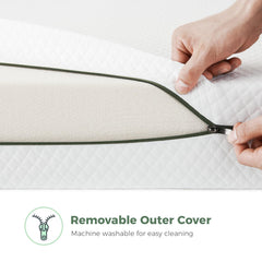 Dourxi gel memory foam layer close-up indicates cooling support.