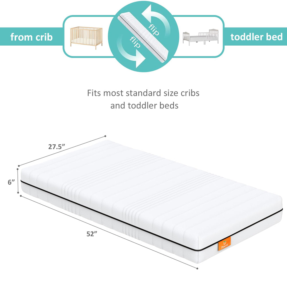 Dourxi toddler-side plush foam adds comfort as your child grows